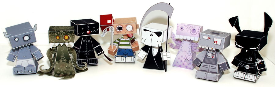 characters, paper toys, templates